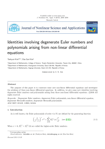 Identities involving degenerate Euler numbers and polynomials arising from non-linear differential equations