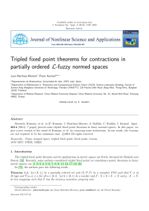 Tripled fixed point theorems for contractions in Juan Mart´ınez-Moreno , Poom Kumam