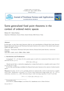 Some generalized fixed point theorems in the