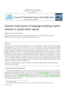 Common fixed points of mappings satisfying implicit Calogero Vetro , Francesca Vetro