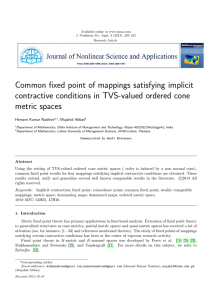 Common fixed point of mappings satisfying implicit metric spaces