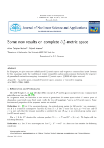 Some new results on complete U -metric space ∗ n