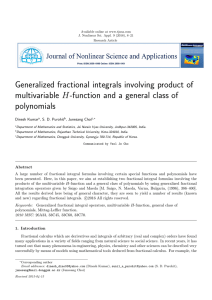 Generalized fractional integrals involving product of polynomials