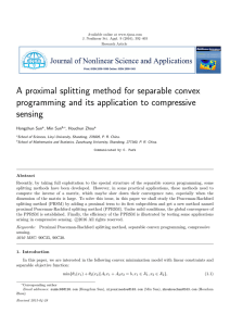 A proximal splitting method for separable convex sensing