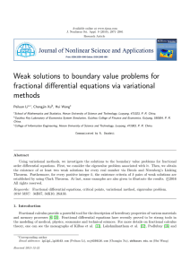 Weak solutions to boundary value problems for methods