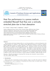 Heat flux performance in a porous medium