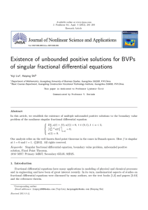 Existence of unbounded positive solutions for BVPs Yuji Liu , Haiping Shi