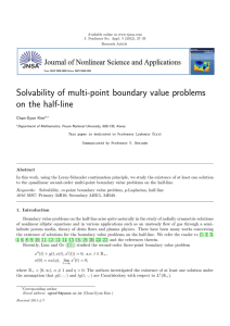 Solvability of multi-point boundary value problems on the half-line Chan-Gyun Kim