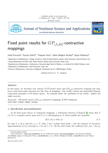 Fixed point results for GP -contractive mappings (Λ,Θ)