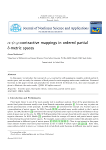 α-ψ-ϕ-contractive mappings in ordered partial b-metric spaces Aiman Mukheimer
