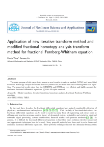 Application of new iterative transform method and