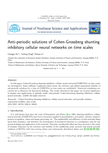 Anti-periodic solutions of Cohen-Grossberg shunting