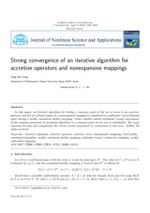 Strong convergence of an iterative algorithm for Jong Soo Jung