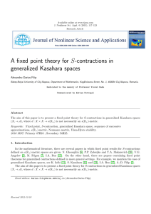 A fixed point theory for S-contractions in generalized Kasahara spaces Alexandru-Darius Filip