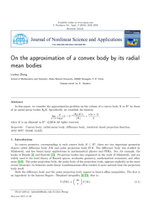 On the approximation of a convex body by its radial