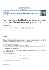 Convergence and stability of some iterative processes David Ariza-Ruiz