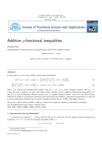 Additive ρ-functional inequalities Choonkil Park
