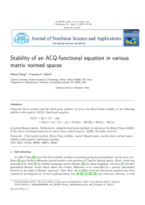 Stability of an ACQ-functional equation in various matrix normed spaces Zhihua Wang