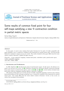 Some results of common fixed point for four