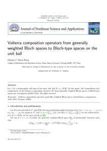 Volterra composition operators from generally unit ball