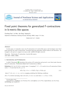 Fixed point theorems for generalized F-contractions in b-metric-like spaces Chunfang Chen