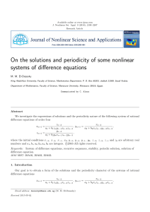 On the solutions and periodicity of some nonlinear M. M. El-Dessoky
