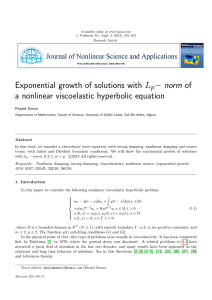 − norm of Exponential growth of solutions with L p