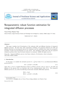 Nonparametric robust function estimation for integrated diffusion processes Yunyan Wang, Mingtian Tang