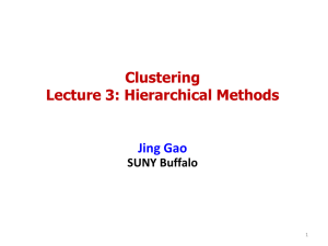 Clustering Lecture 3: Hierarchical Methods  Jing Gao