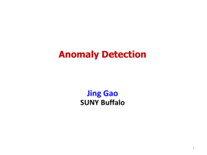 Anomaly Detection  Jing Gao SUNY Buffalo