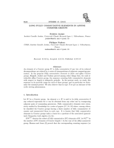 INTEGERS 15 (2015) #A36 LONG FULLY COMMUTATIVE ELEMENTS IN AFFINE COXETER GROUPS