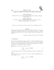 #A37 INTEGERS 15 (2015) Norbert Hegyv´