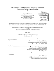 The Effect  of Dust Blowback  on  Spatial ... Estimation  During  Lunar Landing L 192013