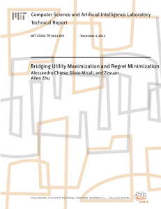 Bridging Utility Maximization and Regret Minimization Technical Report