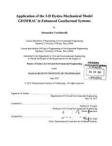 Application  of the 3-D  Hydro-Mechanical  Model