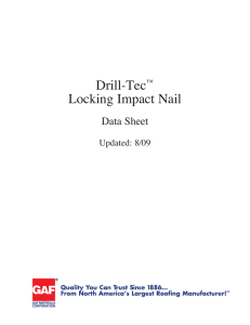 Drill-Tec  Locking Impact Nail Data Sheet