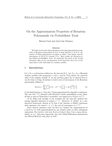 On the Approximation Properties of Bernstein Polynomials via Probabilistic Tools