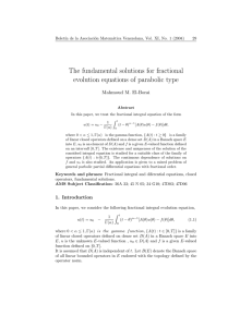 The fundamental solutions for fractional evolution equations of parabolic type
