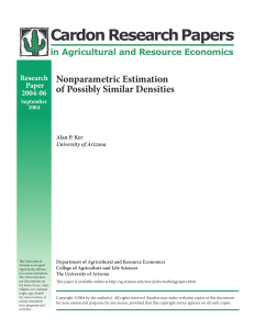 Cardon Research Papers Nonparametric Estimation of Possibly Similar Densities