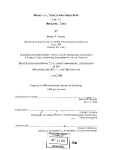 DESIGN  OF A TENSION  ROOF STRUCTURE CIVIL JUNE 2000