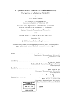 A  Dynamics  Based  Method  for ... Navigation  of  a  Spinning  Projectile