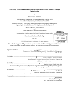 Reducing  Total Fulfillment  Costs  through  Distribution... Optimization