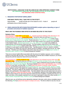 INSTITUTIONAL LANGUAGE TO BE INCLUDED IN NCI CIRB APPROVED CONSENT... HOW MANY PEOPLE WILL TAKE PART IN THIS STUDY? 1.