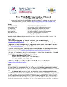 Ficus Whitefly Strategy Meeting (Minutes) Tuesday 14