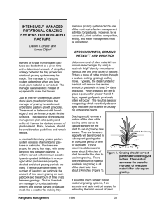 INTENSIVELY MANAGED ROTATIONAL GRAZING