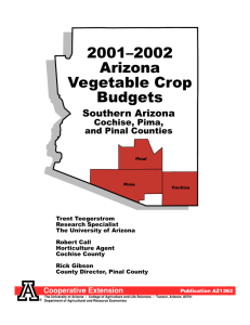 2001–2002 Arizona Vegetable Crop Budgets