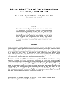 Effects of Reduced Tillage and Crop Residues on Cotton