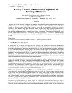 A Survey of Systems and Improvement Approaches for Psychological Healthcare  Abstract
