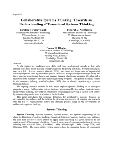 Collaborative Systems Thinking: Towards an Understanding of Team-level Systems Thinking