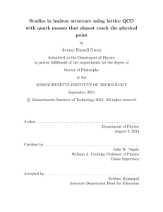 Studies in hadron structure using lattice QCD point Jeremy Russell Green